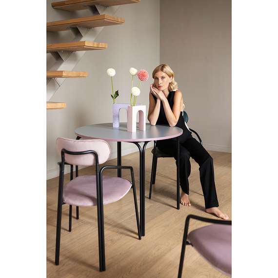 Стул Ror, Round, розовый велюр