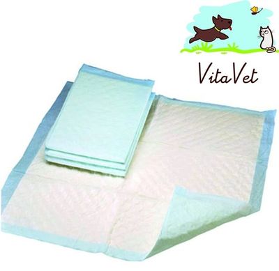 Пеленки впитывающие с фиксирующими полосками "VitaVet"  90*60 (35 шт/уп) (ВИТАВЕТ)