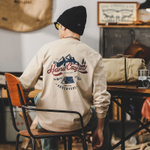 Мужская футболка с длинным рукавом и принтом на спине