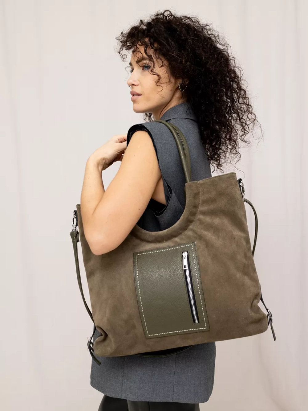 сумка через плечо большая шоппер