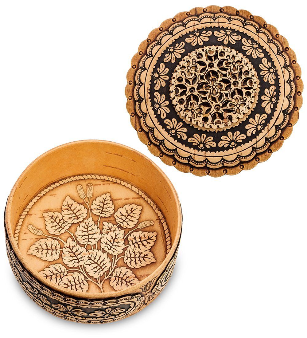 Народные промыслы BST-403 Шкатулка «Узор» (береста)