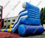 Надувная водная горка с круглым бассейном «Пляжный оазис», 15*7*6 м