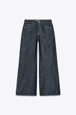 ZARA ДЖИНСЫ Z1975 WIDE LEG С ВЫСОКОЙ ПОСАДКОЙ, СИНИЙ