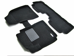 Коврики салона для KIA Sportage (2005-2010)/HYUNDAI Tucson (2004-2010) Euromat 3D Business черные. Арт. EMC3D-002720