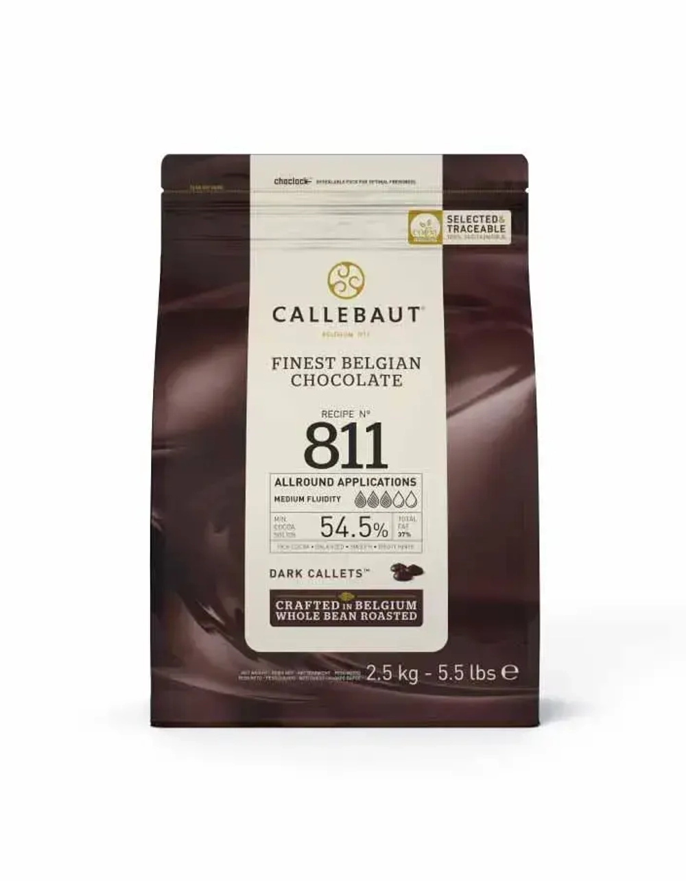 Шоколад темный Callebaut (54,5%), 2,5 кг