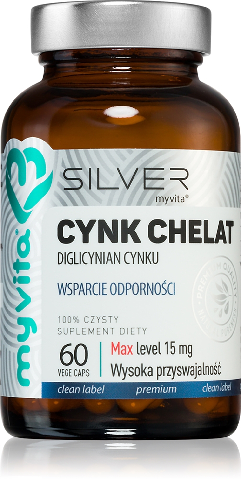 MyVita Silver Cynk Chelat - Капсулы для поддержки иммунитета, 60 kapsułek