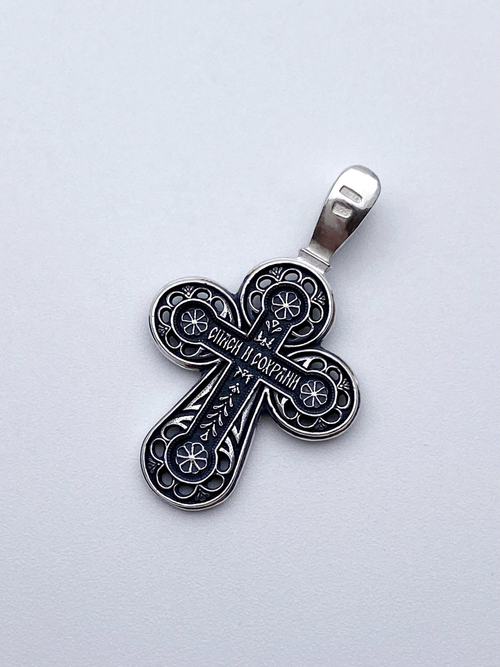 Крест из серебра/Частичное чернение