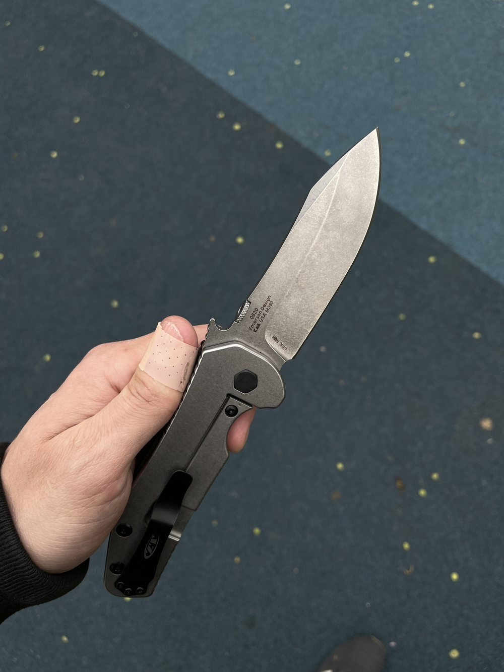 Нож Zero Tolerance 0630 Emerson BLACK - клинок стоунвош