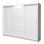 Шкаф-купе Хлоя 3 Белый Фасадный 0101  240*60*260