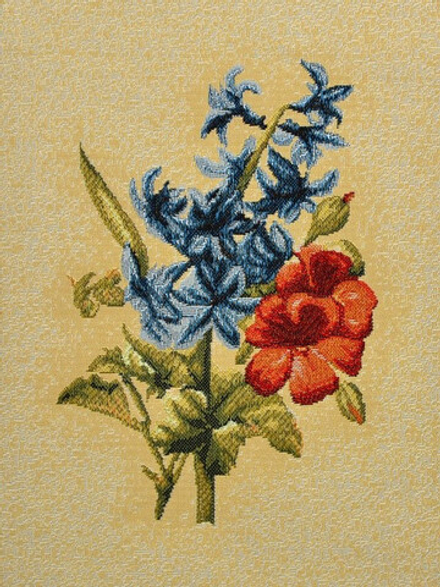 Гобеленовая картина "D. БУТОНЬЕРКА ГИАЦИНТ" в багетной раме, Россия.