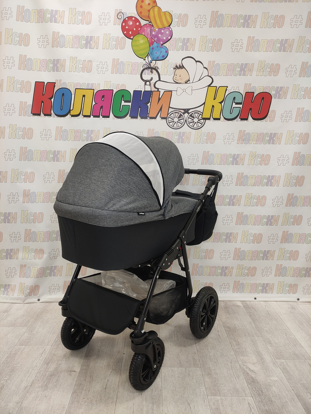 Коляска модульная Indigo Charlotte Sity cs 04 (черный+т.серый)