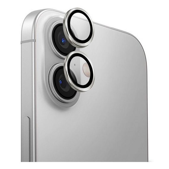 Защитное стекло для камеры Uniq OPTIX AluGuard для iPhone 16/16 Plus (IP6.1-6.7(2024)-ALENSSIL) Silver