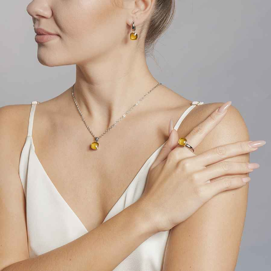 Серьги Qudo Firenze light topaz 300327 BR/S