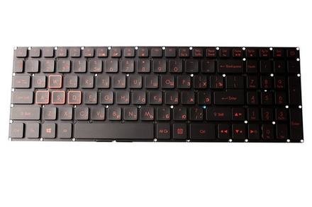 Клавиатура Acer Nitro 5 AN515 Series (черная с красной подсветкой)
