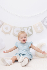 КР 6462/голубой,ромашковое поле к365 полукомбинезон для девочки