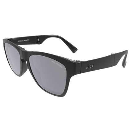 Спортивные очки HILX Unfold Matt Carbon Black / Silver Polarized Lens