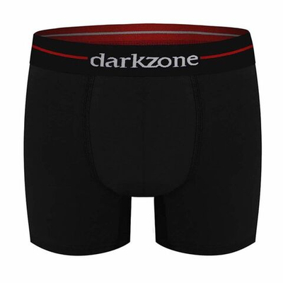 Черные классические трусы-боксеры с пришивной резинкой (Размер: L) (Цвет: черный)