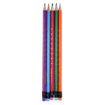 Карандаш ч/г "Triangle" трехгранный с ластиком, 4 цвета микс (Комплект 6шт.)