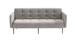 Monaco диван-кровать прямой с подлокотниками, трехместный, велюр серый Velutto 52