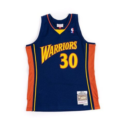 Футболка Mitchell&Ness NBA Swingman Road Jersey Warriors 2009 Steph Curry T-shirt Navy Blue