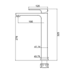 Смеситель для раковины 35к G1017-92 GAPPO литой, высокий, п/гайку, ОРУЖЕЙНАЯ СТАЛЬ