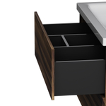 База под раковину, подвесная, 75 см, 2 ящика, орех