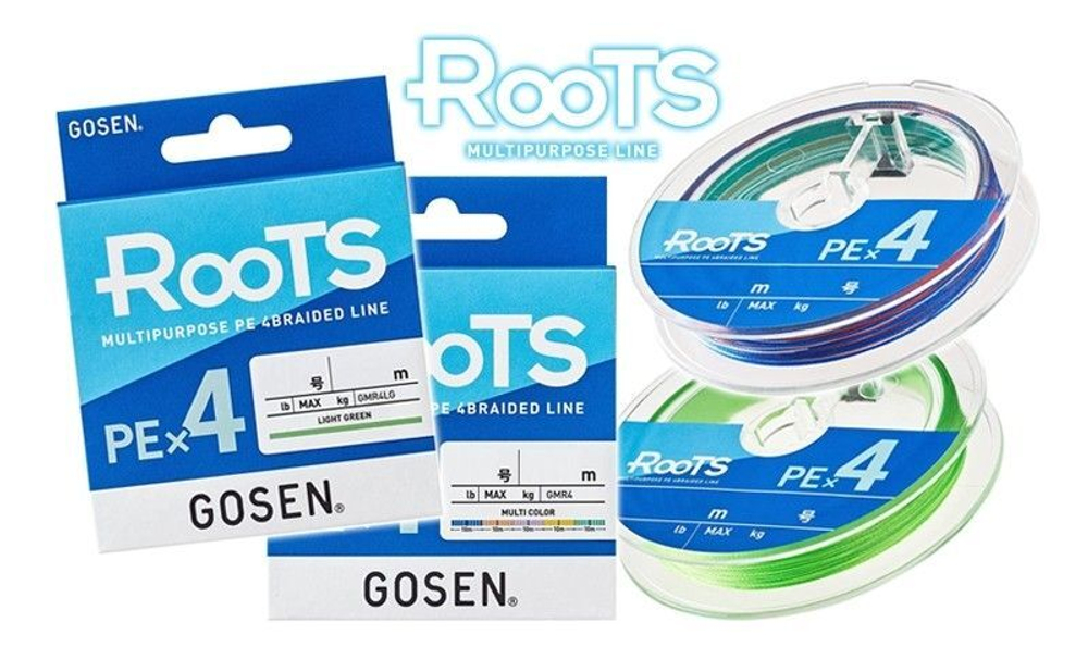 Шнур для рыбалки Gosen ROOTS PE X4 Multicolor