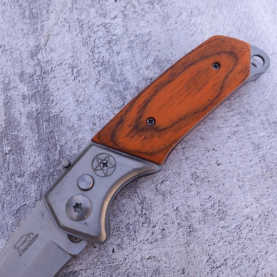 Нож выкидной 233А деревянная рукоять