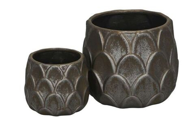 Набор из 2-х кашпо "Артишок" 10x10см / 16x15см
