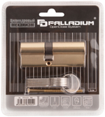 Цилиндровый механизм "PALLADIUM" асимметричный, 80 мм, ключ-ключ, латунь 67242