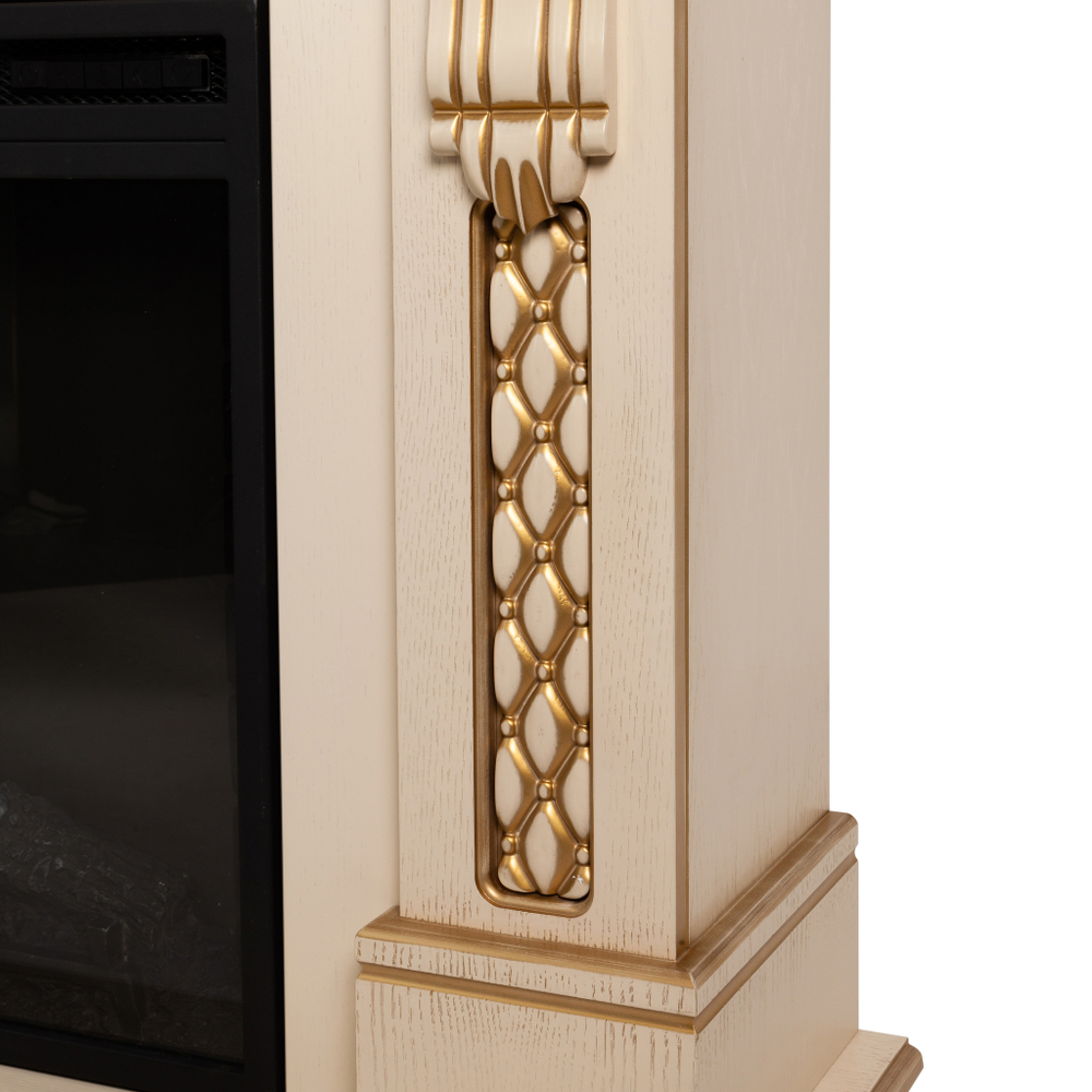 Каминокомплект Real Flame Corsica Lux 25,5/26 WT с очагом 3D Cassette 630 Black Panel