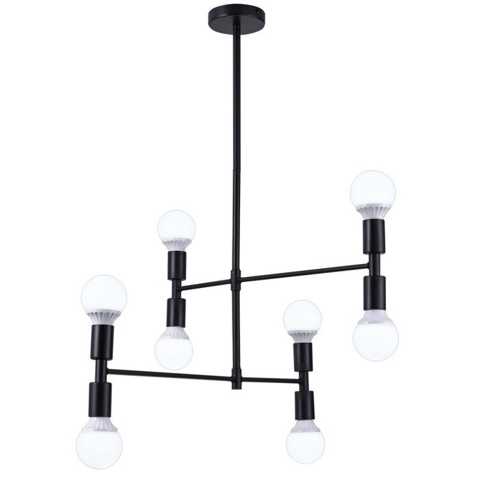 Люстра на штанге Natali Kovaltseva LOFT LUX 75129/8C BLACK