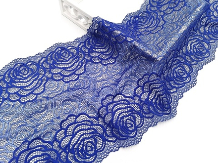 Эластичное кружево, 24,5 см, синее (Арт: EK-2706), м