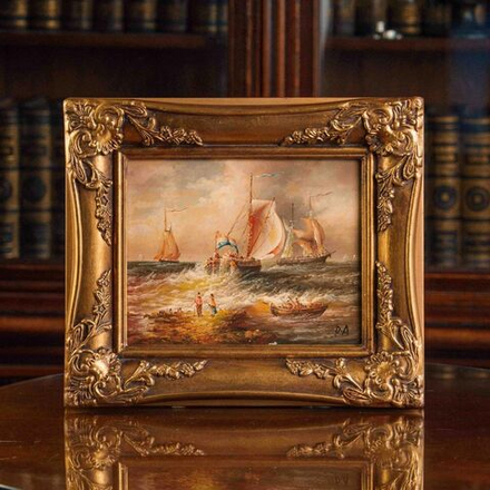 Винтаж: Картина «Парусники»