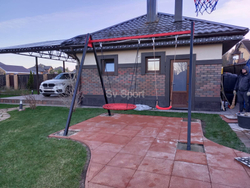 Монтаж уличных качелей Sv Sport