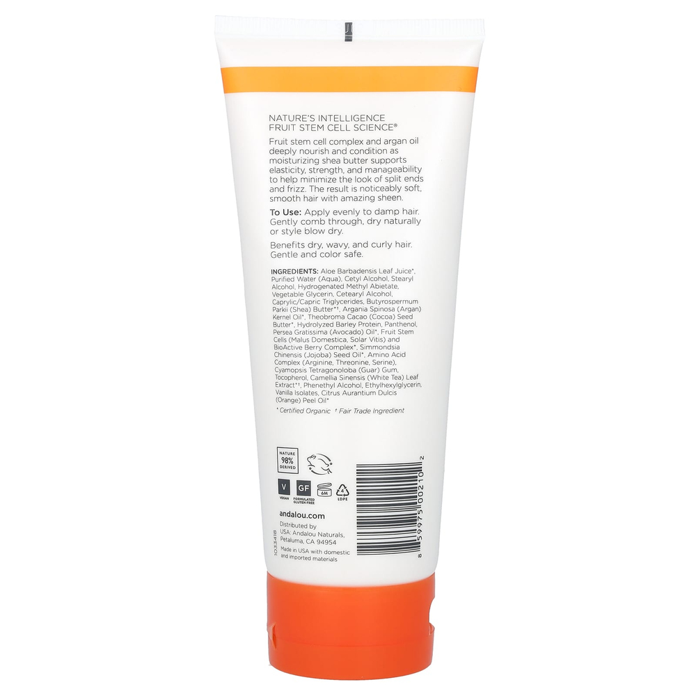 Andalou Naturals, крем для укладки волос, аргановое масло и масло ши, глубокое увлажнение, 200 мл (6,8 жидк. унции)