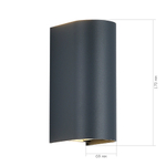 SL9516.701.01 Светильник уличный настенный ST-Luce серый/серый LED 1*10W 3000K/4000K/6500K BUST