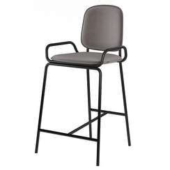 Стул полубарный ror, 2 frame, велюр, черный/серый