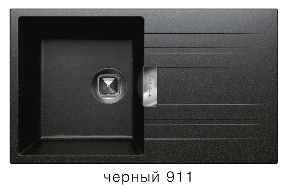 Кухонная мойка Tolero Loft TL-750 750x435мм Черный №911