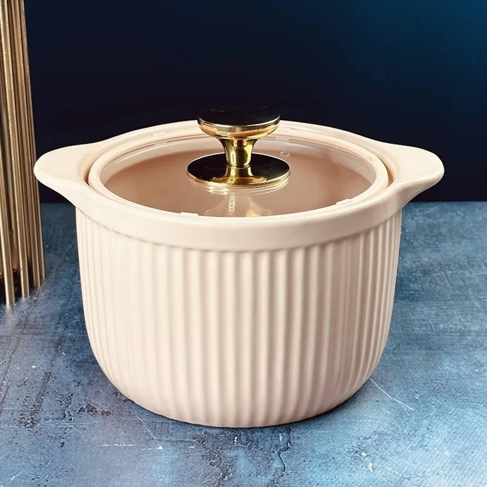 Кастрюля 5,5л керамическая с крышкой, 133-255