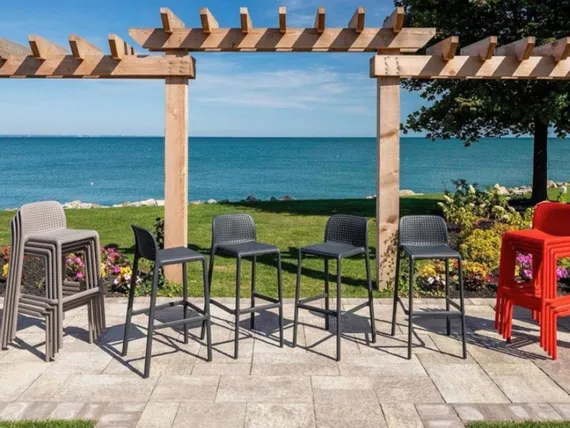 Полубарный стул Lido Mini белый