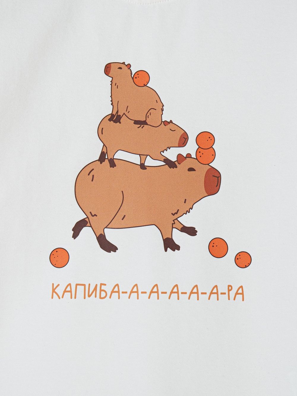 Футболка оверсайз "Капибары" с принтом