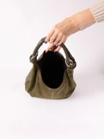 сумка большая через плечо шоппер натуральная замша