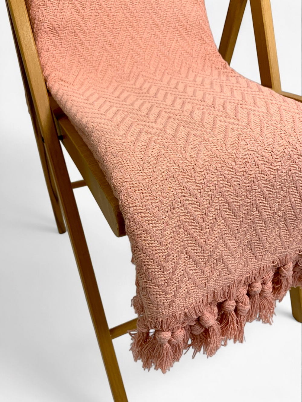 Плед-покрывало из хлопка Stephane, цвет Персиковый