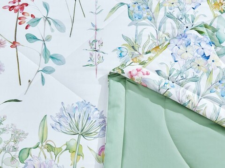 Постельное белье с одеялом 2 спальное евро Asabella Premium 1380-OMP