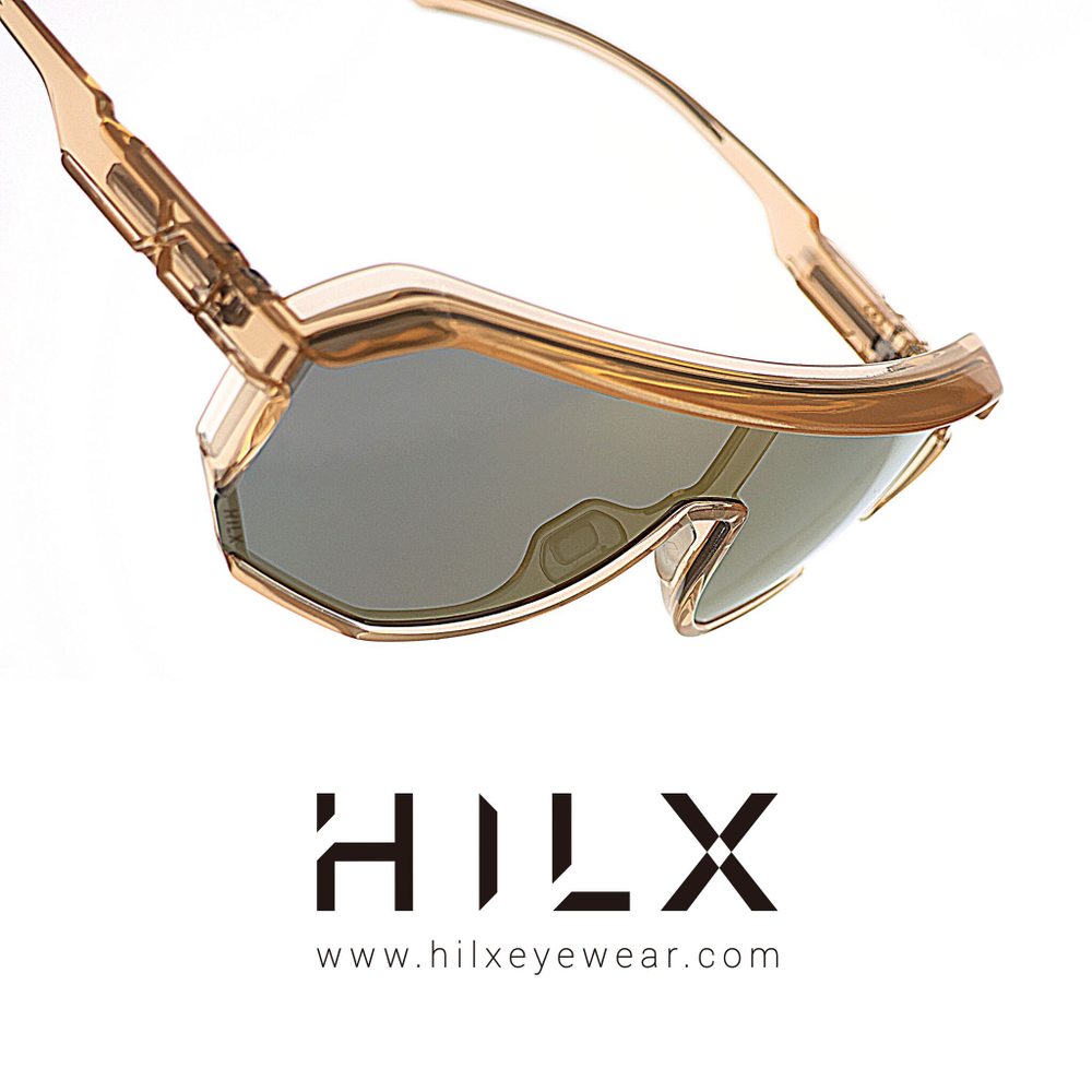 Спортивные очки HILX Newblood Shiny Crystal Orange / Gold Mirror Lens
