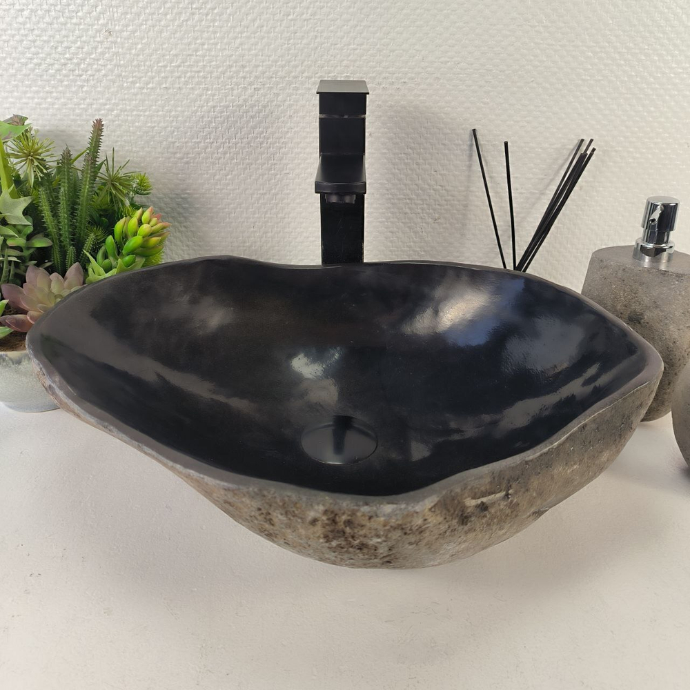 Раковина из речного камня RS-65430 46*37*14 0856
