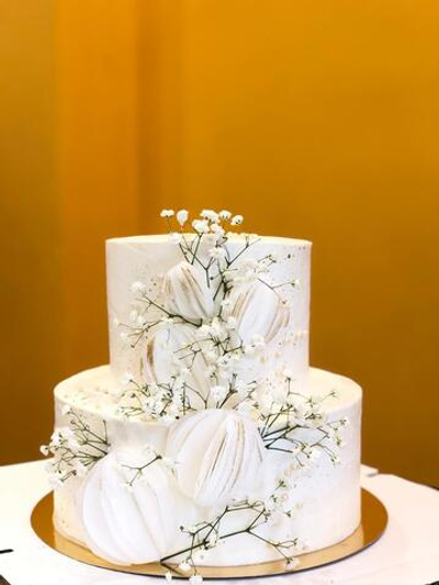 2-ярусный нежный торт для торжества, мамы, анашым, девушке, свадьбы, годовщина