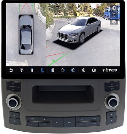 Магнитола для Infiniti FX35, FX45 S50 2006-2008 - Teyes CC3-2K-360 монитор 13" 2K QLED на Android 10, 6Гб+128Гб, CarPlay, 4G SIM-слот, 4 камеры в комплекте