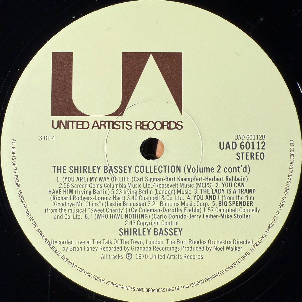 Shirley Bassey ‎– The Shirley Bassey Collection Vol. II 12 2LP (Англия 1975г.)